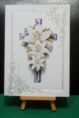 Step By Step Sympathy Cross & Vintage Lilies by Benita Jenkinson