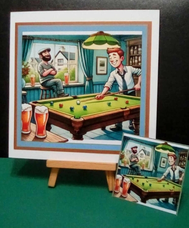 male quick card 4 snooker by Benita Jenkinson
