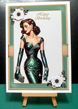 Vintage Lady In Green Mini Kit by Benita Jenkinson