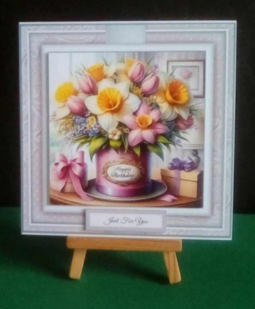 Birthday Floral Hat Box by Benita Jenkinson
