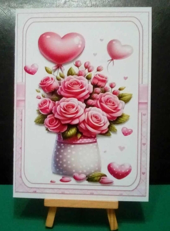 A5 Hearts and roses for my love by Benita Jenkinson
