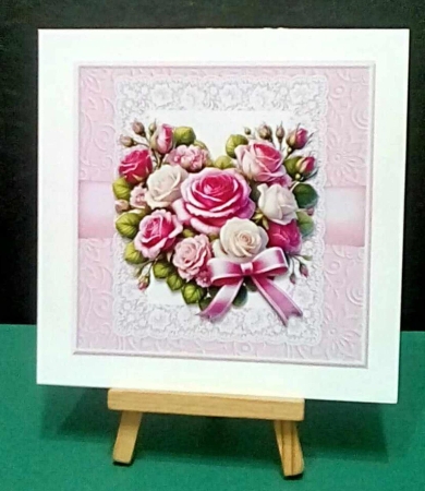 Lovely  Pink Roses Heart Mini Kit by Benita Jenkinson