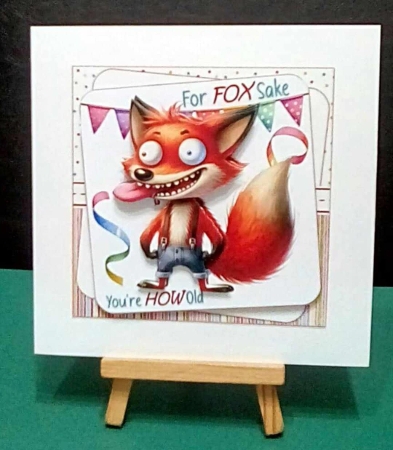 7x7 Foxy birthday wishes choice of four mini kit by Benita Jenkinson