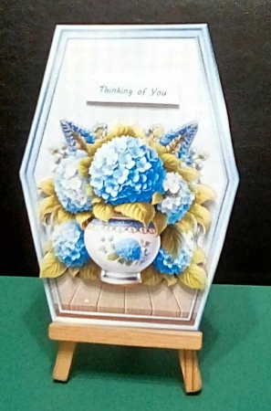 Shaped card topper Hydrangea´s by Benita Jenkinson