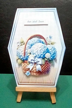 Shaped card topper Hydrangea´s nr. 4 by Benita Jenkinson