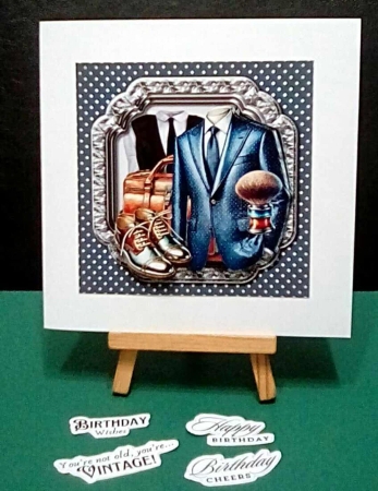 Vintage Male Card   7x7 Mini Kit by Benita Jenkinson