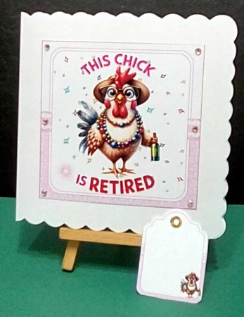 7x7 This chick is retired choice of four mini kit by Benita Jenkinson