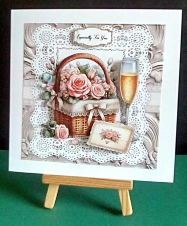 Vintage Roses Basket Mini Kit by Benita Jenkinson