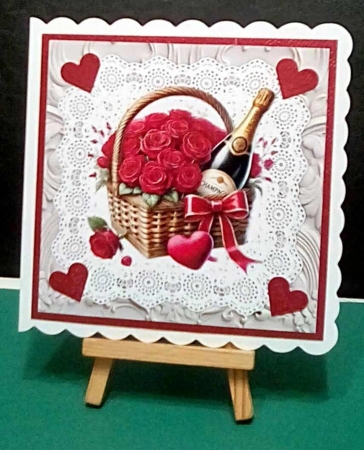Bubbles & Romantic Roses Card Toppers by Benita Jenkinson