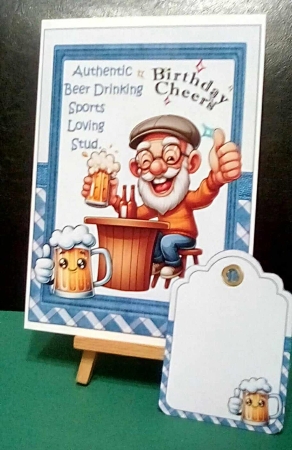 Beer drinking stud 7x7 & A5 mini kit by Benita Jenkinson