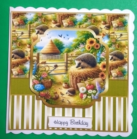Hedgehogs and wild flowers insert matches linked sheet by Benita Jenkinson