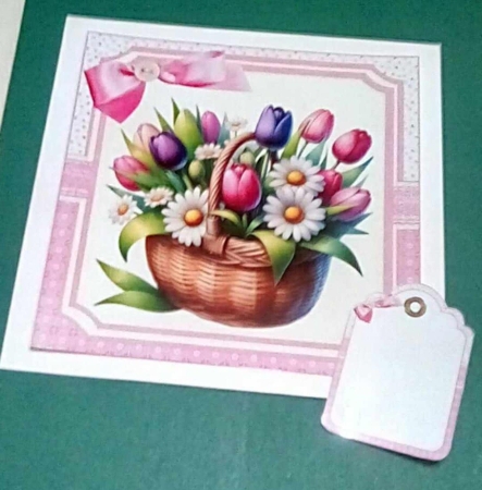 7x7 Spring flower basket choice of four mini kit by Benita Jenkinson