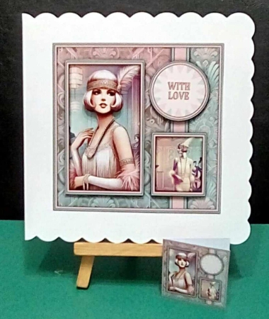 art deco lady 7x7 mini kit by Benita Jenkinson