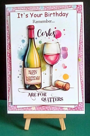 5x7 Birthday wine choice of three mini kit by Benita Jenkinson