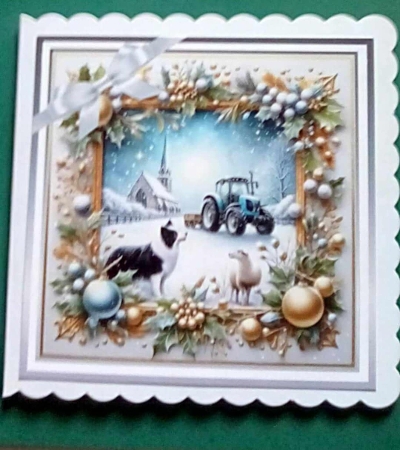 christmas tractor  by Benita Jenkinson