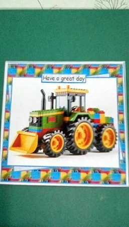 Building block tractor by Benita Jenkinson