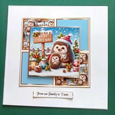 hedgehog family christmas by Benita Jenkinson