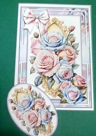 cup1384343_58488 - Summer Roses With 3 Toppers - Makes 3 Cards