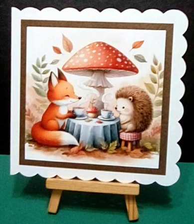 cup1389134_124952 - Fox and Hedgehog Tea Time - CARD FRONTS