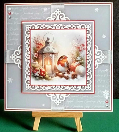 Robin and Candlelight Multi Topper 7x7 inch Kit by Benita Jenkinson