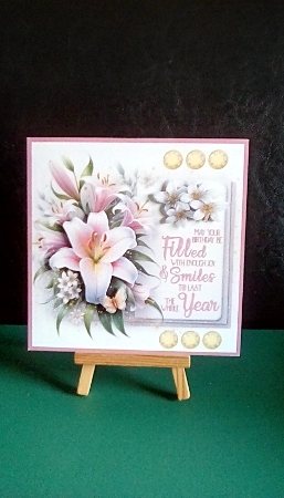 cup1389955_2474 - Beautiful Lilies 7 x 7 Birthday Card