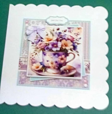 Floral Teacup Just For You by Benita Jenkinson