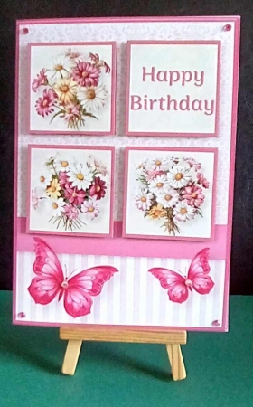 Michaelmas Daisies - Squares Card Mini Kit by Benita Jenkinson