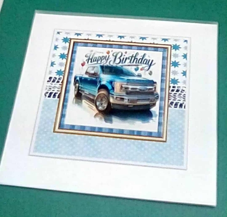 Birthday Truck 7 x 7 Card by Benita Jenkinson