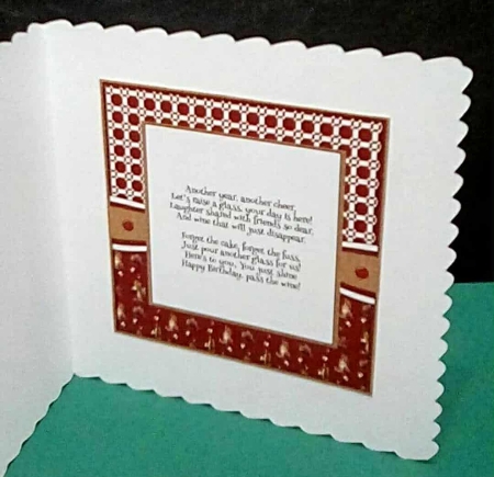 If a glass of wine is good for you decoupage card by Benita Jenkinson