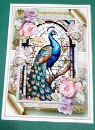 Peacock Stained Glass Window by Benita Jenkinson