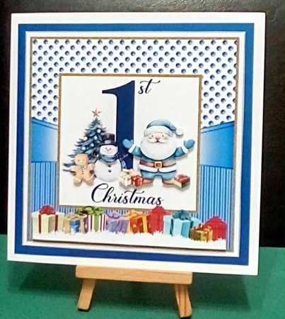 cup1391894_2474 - 1st Christmas Baby Boy 7 x 7 Card