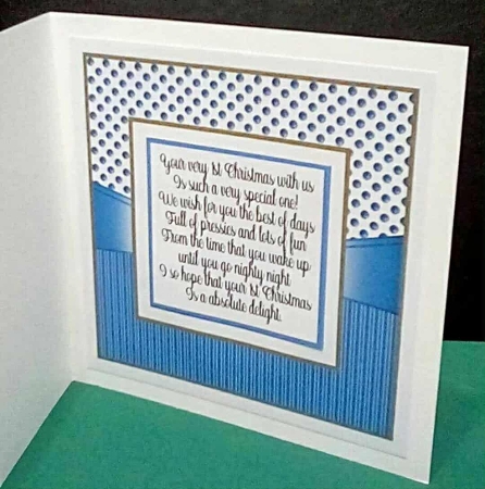 1st Christmas Baby Boy 7 x 7 Card by Benita Jenkinson