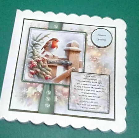 A Little Robin Red and Bright - 8x8 Card Front Kit by Benita Jenkinson