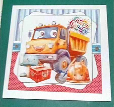 7x7 Construction birthday boy choice of four mini kit 2 by Benita Jenkinson