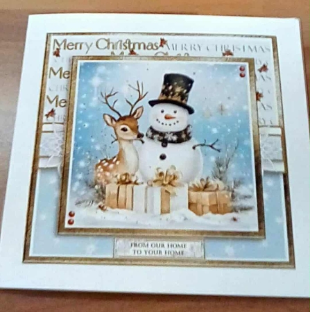 Snow much fun 8x8 card fronts by Benita Jenkinson
