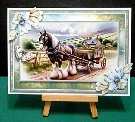 The Shire Horse With Set Of 4 Toppers by Benita Jenkinson