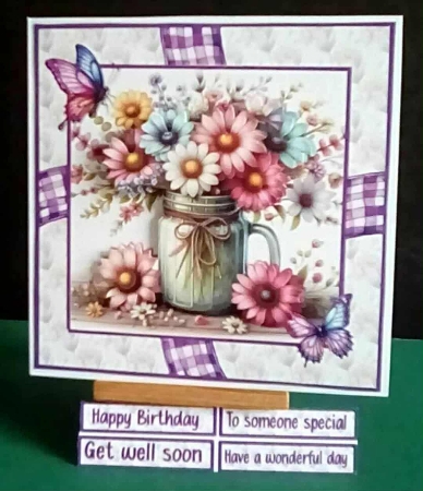 Mason jar flowers and wishes. by Benita Jenkinson