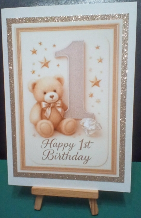 Birthday Age Card A4 - 1st by Benita Jenkinson