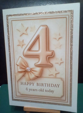 Birthday Age Card A4 – 4th by Benita Jenkinson