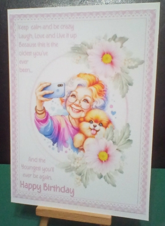 Quirky grandma birthday wishes 7x7 & A5 choice of four mini kit by Benita Jenkinson