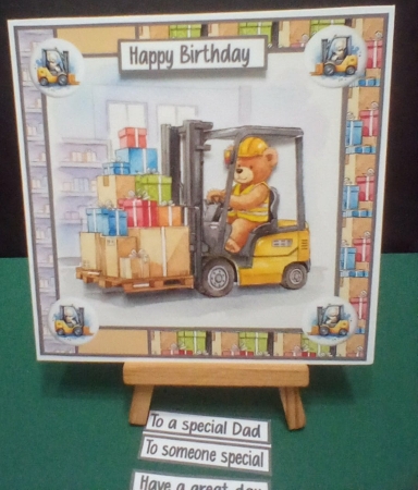 Ted on a fork lift by Benita Jenkinson