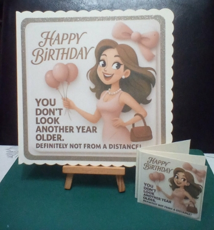 Funny Female Birthday Quick Card 3 by Benita Jenkinson