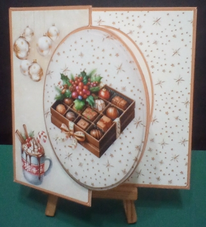 Christmas Chocolate - Offset Front Card Mini Kit by Benita Jenkinson