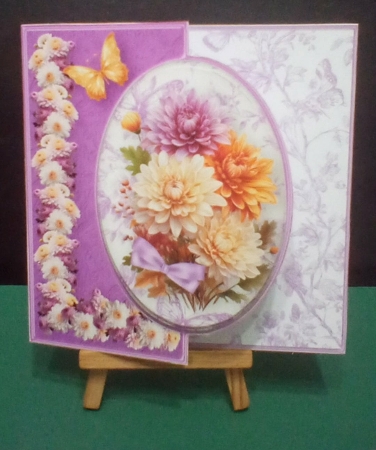 Chrysanthemum Posy - Offset Front Card Mini Kit by Benita Jenkinson