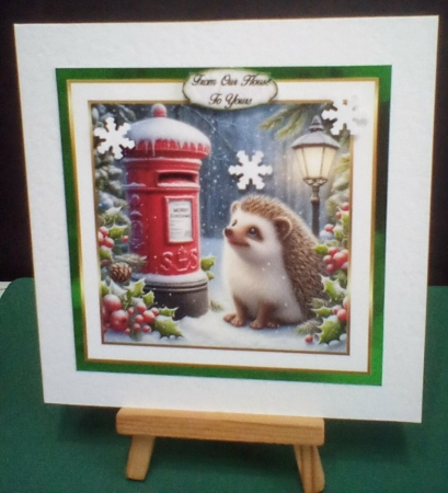 christmas  hedgehog by Benita Jenkinson