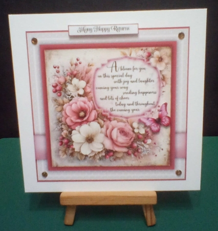 Floral Greetings Just For You - 8x8 Card Fronts by Benita Jenkinson