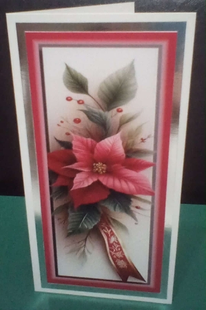 Red & White Poinsettia DL Toppers & Bookmarks x 9 by Benita Jenkinson