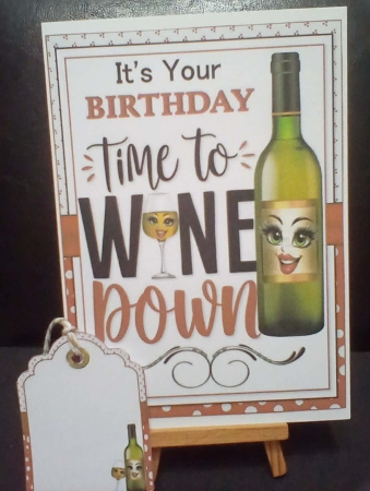 Birthday wine 7x7 & A5 mini kit by Benita Jenkinson