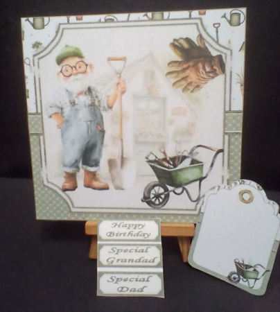 7x7 Grandpa love his garden choice of four mini kit by Benita Jenkinson