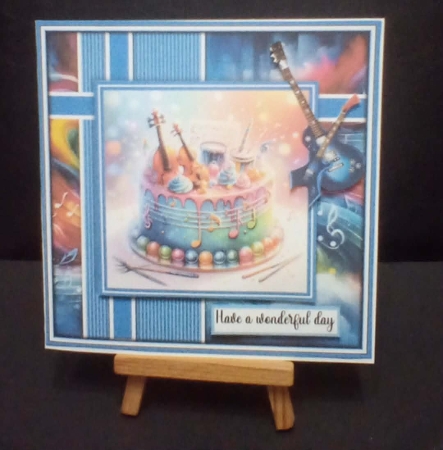 Birthday Music Cake Bleu - Mini Kit 6x6  by Benita Jenkinson